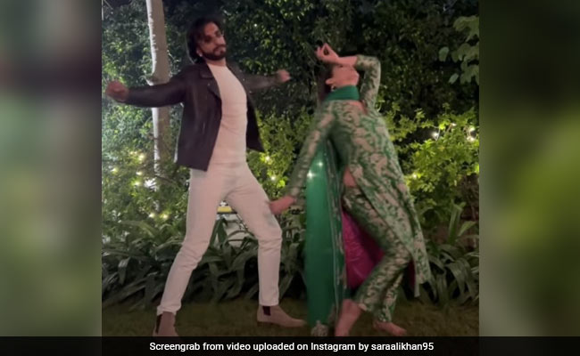 माधुरी दीक्षित के बाद सारा अली खान ने रणवीर सिंह संग किया 'चका चक' डांस, देखें Video