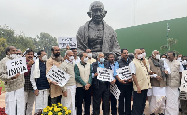 Parliament Winter Session 2021 Highlights: Rajya Sabha Adjourned As Opposition Continue Protest Over MPs' Suspension