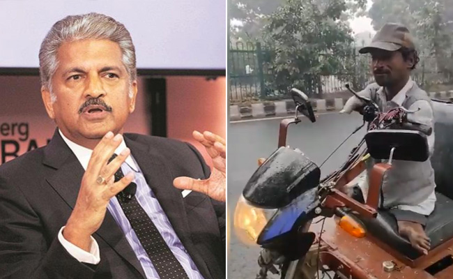 बिना हाथ-पैर रिक्शा दौड़ा रहे शख्स का वीडियो वायरल, आनंद महिंद्रा ने दिया नौकरी का ऑफर