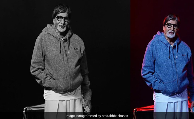 Amitabh Bachchan Aces Millennial Fashion In Quirky Hoodie-Salwar Look