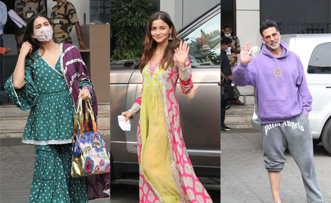 Hey Akshay Kumar, Alia Bhatt And Sara Ali Khan - Where To? See Airport Pics