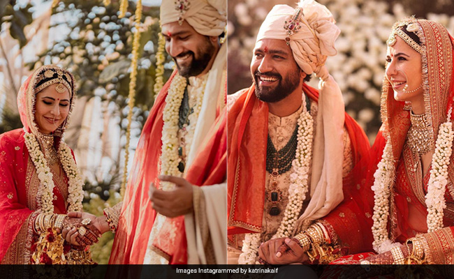 Katrina Kaif And Vicky Kaushal's Majestic Sabyasachi Red And Gold Wedding Outfits Are Beyond Dreamy