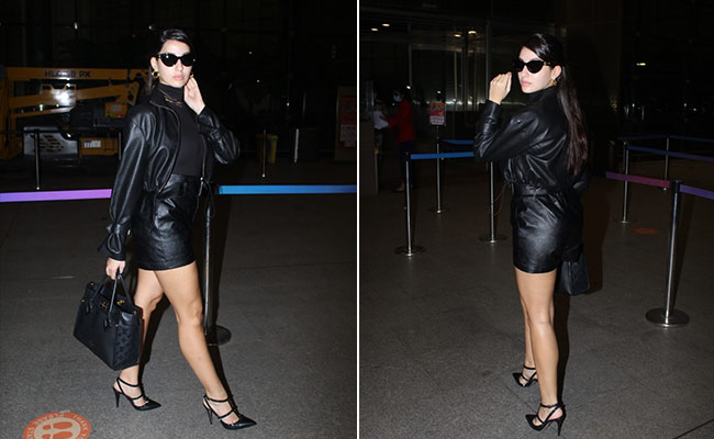 You Might Mistake Nora Fatehi For A Secret Agent In Her Jacket, Skirt And Sunglasses