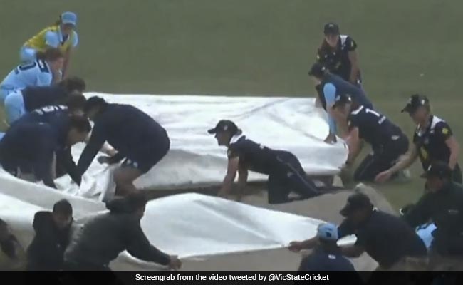 बारिश के कारण रूका मैच तो गाउंड स्टाफ की मदद को दौड़ पड़ीं महिला खिलाड़ी, देखें यह दिल जीतने वाला Video