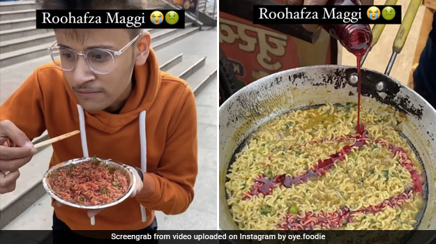 Bizarre Food: Street Vendor Makes Roohafza Maggi; Leaves Internet Disgusted (Watch Viral Video)