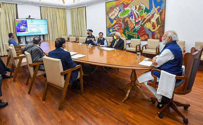 PM Modi Chairs Meeting On Cyclone Situation Off Odisha, Andhra Coast