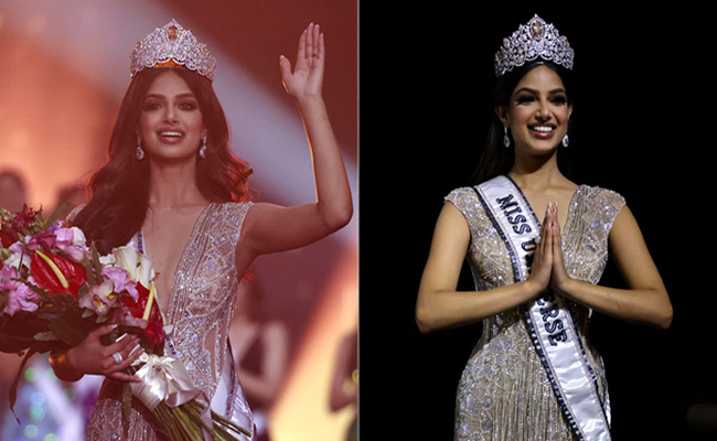 Miss Universe 2021 Harnaaz Sandhu Dazzled Like The Queen She Is In A Sparkly Gown