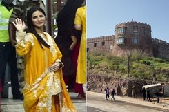 On Katrina-Vicky's Wedding Day, The Scene Outside Fort Barwara On Katrina-Vicky's Wedding Day, The Scene Outside Fort Barwara