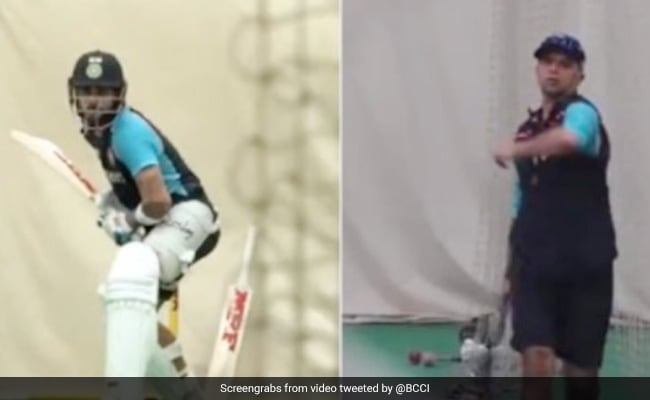 IND Vs NZ Coach Rahul Dravid made Kohli practice, the fans were delighted to see, watch the video IND Vs NZ Coach Rahul Dravid made Kohli practice, the fans were delighted to see, watch the video