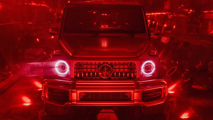 Mercedes Puts G-Wagon Inside A Massive Red pill For 'Matrix Resurrections' Premiere