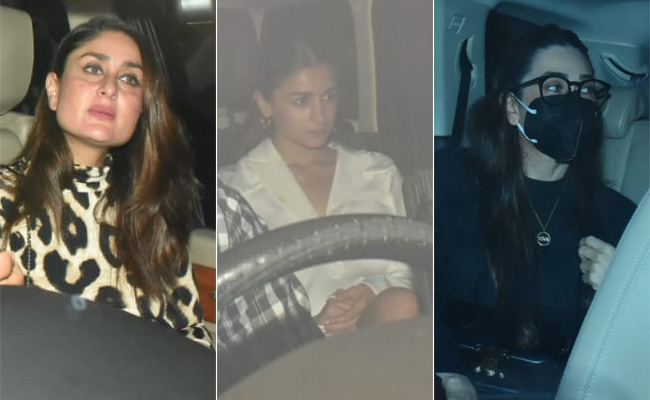 At Karan Johar's Party (In Mumbai, Internet Please Note): Alia Bhatt, Kareena-Karisma Kapoor, Malaika Arora-Arjun Kapoor