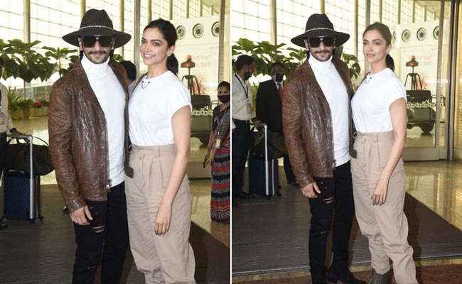 Deepika Padukone And Ranveer Singh Are A Chic Travelling Duo In Shades Of Brown