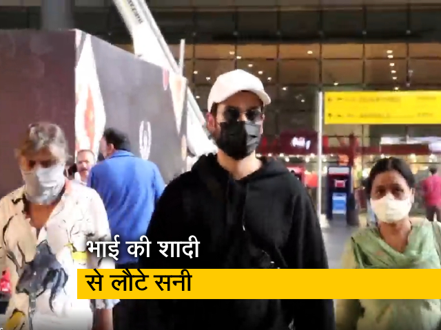 विक्की-कैटरीना की शादी से लौटे सनी कौशल, परिवार के साथ मुंबई एयरपोर्ट पर आए नजर