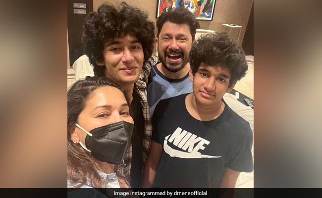 Madhuri Dixit And Shriram Nene's Son Arin Returns To India For The Holidays. See Family Pic
