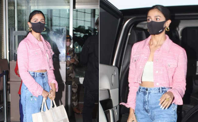 Alia Bhatt Can't Do Without Her Floral Denims Nor Her Rs 2.8 Lakh Dior Tote To The Airport