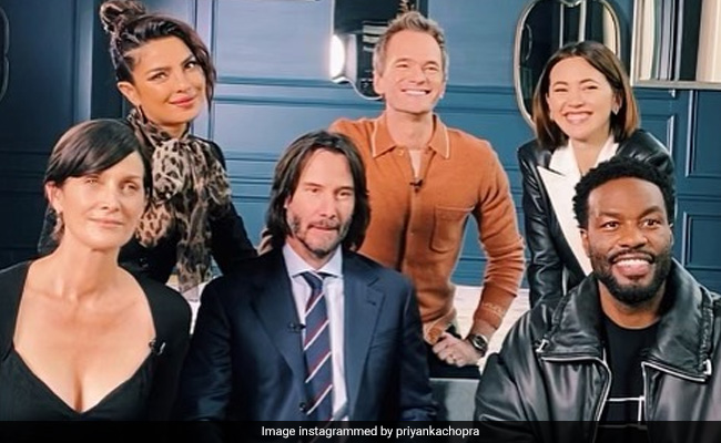 <i>The Matrix 4</i> "Gang": Priyanka Chopra's Pic With OGs Keanu Reeves And Carrie-Ann Moss