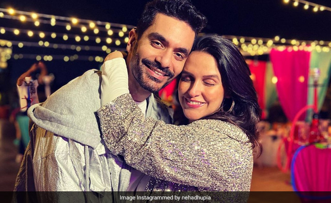 Before Leaving For Katrina Kaif-Vicky Kaushal's Wedding, Neha Dhupia And Angad Bedi Partied Like This
