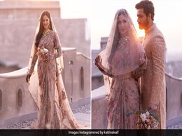 Katrina Kaif's Floral Sabyasachi Bridal Saree Included A Delicate Veil Katrina Kaif's Floral Sabyasachi Bridal Saree Included A Delicate Veil