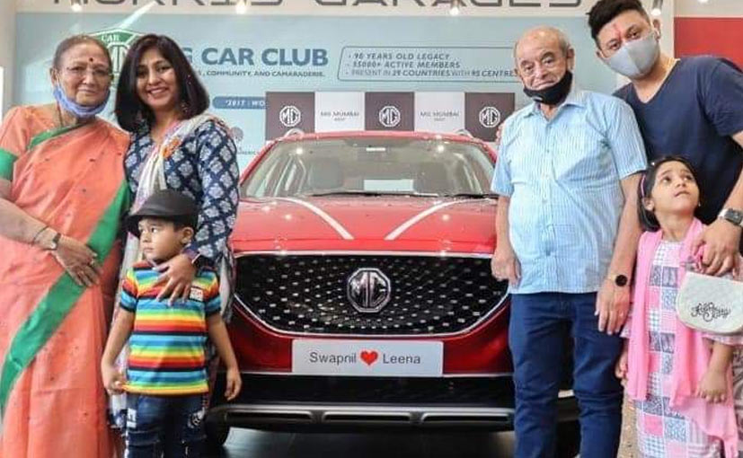 Actor Swapnil Joshi Gifts Wife Leena The MG ZS EV
