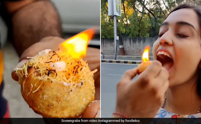 लड़की ने ‘फायर गोलगप्पा’ खाने का चैलेंज किया पूरा, वीडियो देख हैरत में पड़े लोग