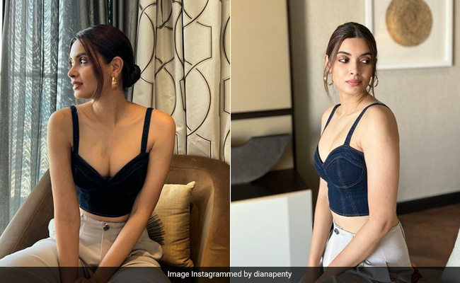 Even We Can't Stop Admiring Diana Penty In A Chic Denim Crop Top