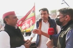 "BJP Development? Coconut Breaks A Road Open!" Akhilesh Yadav Sneers "BJP Development? Coconut Breaks A Road Open!" Akhilesh Yadav Sneers