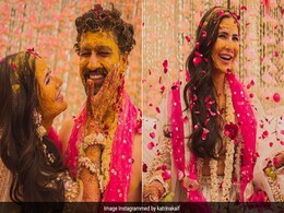 Katrina Kaif And Vicky Kaushal's Haldi Ceremony Was Complete In Stylish Ivory Sabyasachi Ensembles Katrina Kaif And Vicky Kaushal's Haldi Ceremony Was Complete In Stylish Ivory Sabyasachi Ensembles