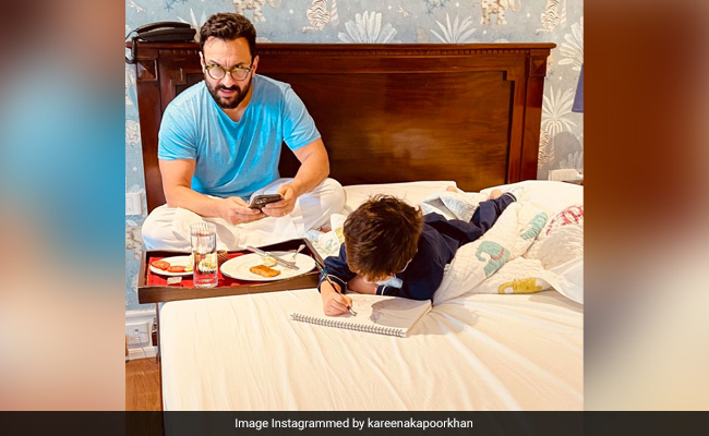 A Page From Saif Ali Khan And Taimur's Morning Diaries, Bookmarked By Kareena Kapoor