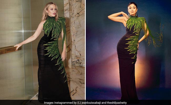 Shilpa Shetty And Kylie Minogue Are Visions To Behold In The Same Jean Louis Sabaji Gown