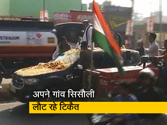 राकेश टिकैत का काफिला पहुंचा मोदी नगर, भारी संख्या में लोग मौजूद