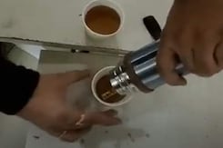 Gold Pours Out Of Coffee Flask At Mumbai Airport Gold Pours Out Of Coffee Flask At Mumbai Airport