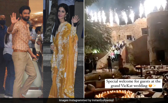 VicKat Wedding: कैटरीना-विक्की के मेहमानों का आतिशबाजी के साथ धूमधाम से हुआ स्वागत, वेडिंग वेन्यू का VIDEO LEAK 