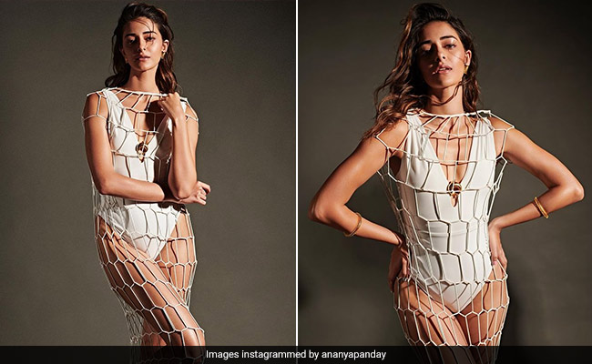 अनन्या पांडे ने पहनी सफेद रंग की जालीदार ड्रेस, सुहाना खान का यूं आया कमेंट