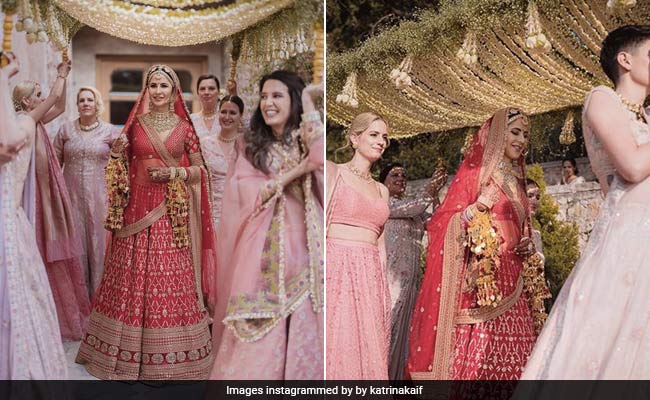 For Her Wedding, Katrina Kaif's Sisters Wore Stunning Lehengas In Shades Of Pink