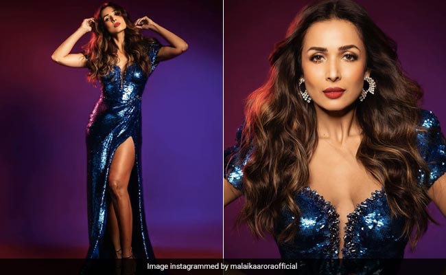 Malaika Arora Rivals A Starry Midnight Sky In An Ultra Glam Sequinned Blue Gown