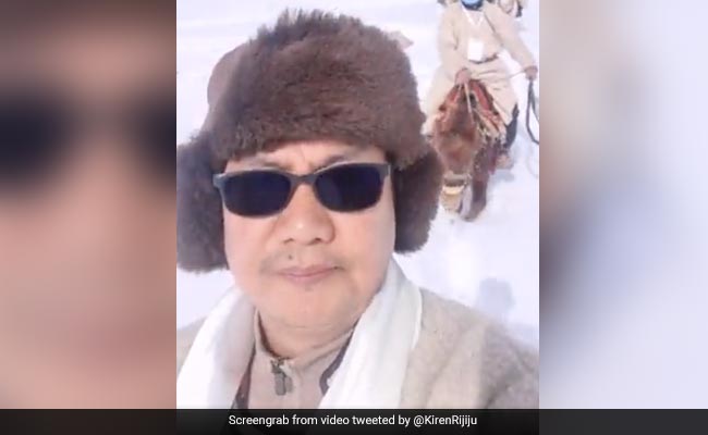 Watch: Minister Rijiju Rides Horse In Snow On International Mountain Day