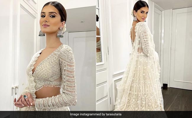Tara Sutaria's "Winter Whites" Gloriously Include Gorgeous White Lehengas