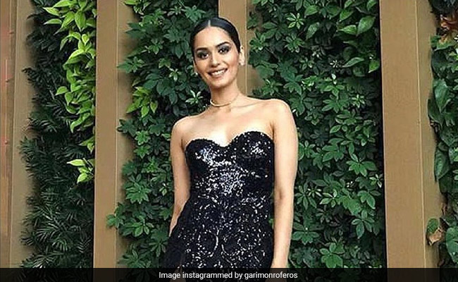 Manushi Chillar Gets Party Ready In An Enchanting Black Off-Shoulder Dress