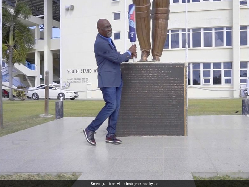 ICC U-19 World Cup 2022: Sir Viv Richards Swings Bat In Front Of His Statue, Wishes Teams Ahead Of Tournament