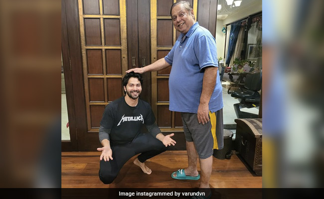 Varun Dhawan Seek Blessings From Father David Dhawan - See Pic
