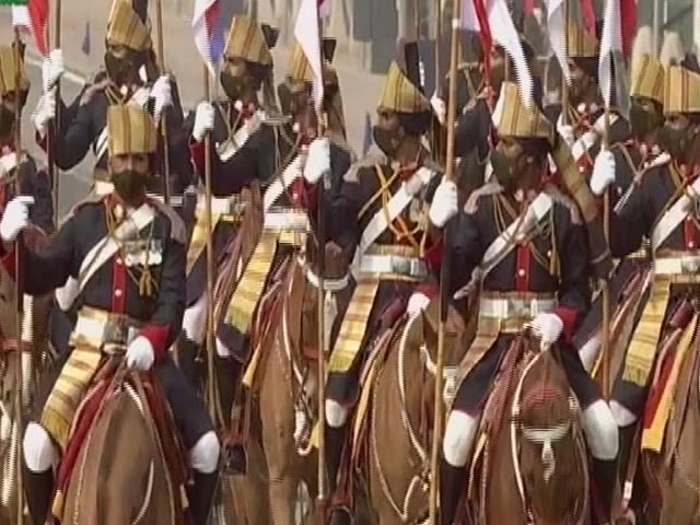 Republic Day Parade's 1st Marching Contingent World's Only Horse Cavalry Regiment