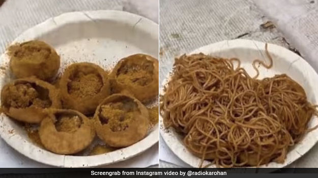 Weird Golgappa Dish With Chowmein Topping Raises Eyebrows On The Internet