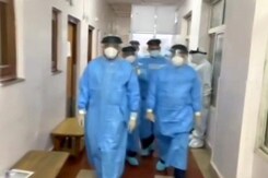 Watch: Health Minister Meets Covid Positive Doctors, Workers At AIIMS Watch: Health Minister Meets Covid Positive Doctors, Workers At AIIMS