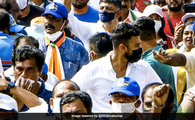 Karnataka Congress Continues Protest March For 2nd Day, FIR Against 30