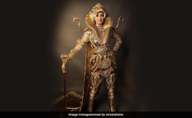 India's Navdeep Kaur Wins Best National Costume At Mrs World 2022