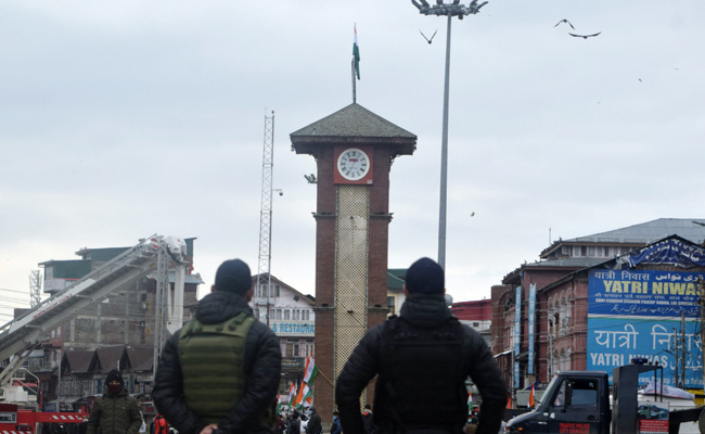 Pics: National Flag At Srinagar's Lal Chowk As J&K Celebrates Republic Day