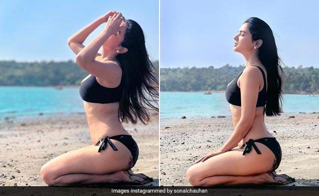It Requires A Certain Skill Set To Look As Chic As Sonal Chauhan Does In Her Simple Black Beach Look