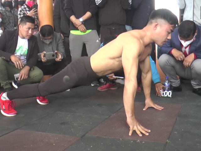 Watch: Manipur Youth's Guinness World Record Of 109 Push-Ups In A Minute