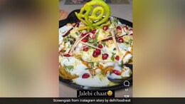 Jalebi Chaat, Anyone? New Delhi Chaat Shop Serves This Unique Spicy Jalebi Chaat (Watch Video)