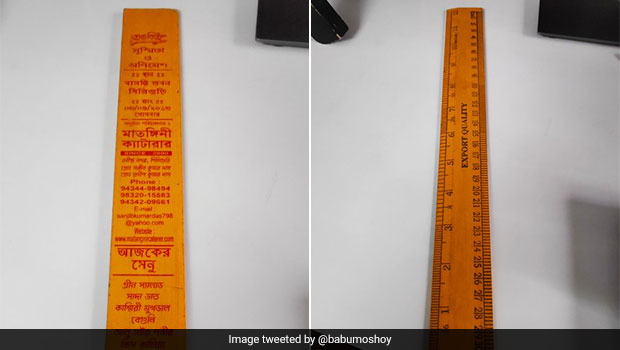 Wait, What? Bengali Wedding's Quirky Food Menu Is Printed At The Back Of A Ruler